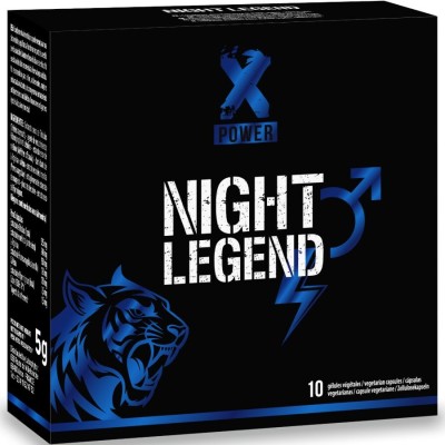XPOWER - NIGHT LEGEND - ESTIMULANTE DE AÃÃO RÃPIDA PARA EREÃÃO E DESEMPENHO - 10 CÁPSULAS - D-245010 - Dona Pimenta
