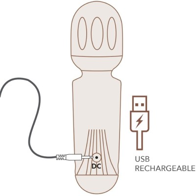 ROCKS-OFF - MINI VARINHA RECARREGÁVEL COM 16 FUNÇÕES VIOLET DREAM - D-244964 - Dona Pimenta
