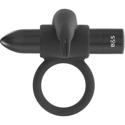 BLACK&SILVER&trade;- BURTON RING 10 MODOS DE VIBRAÇÃO PRETO - D-226979 - Dona Pimenta