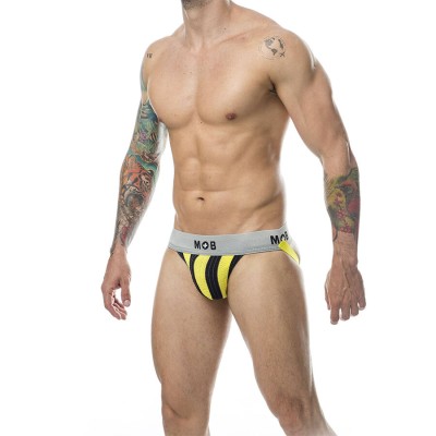 MOB - CALÇA CLASSIC JOCK STRIPE AMARELA TAMANHO G - D-243574 - Dona Pimenta