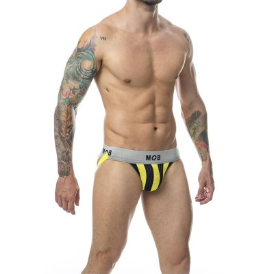 MOB - CALÇA CLASSIC JOCK STRIPE AMARELA TAMANHO G - D-243574 - Dona Pimenta