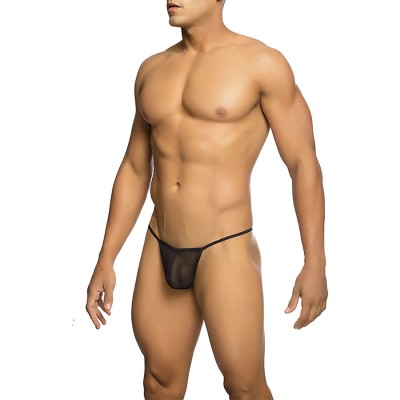 MOB - TANGA TRANSPARENTE EM FORMATO T PRETA TAMANHO L/XL - D-243554 - Dona Pimenta