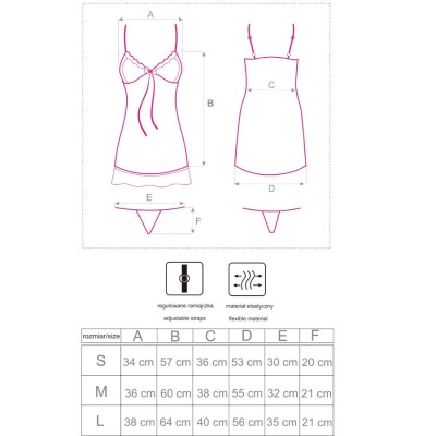 LIVCO CORSETTI FASHION - LUISE 1710 BABYDOLL + TANGA PRETA S - D-244321 - Dona Pimenta