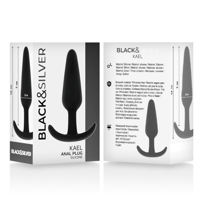 BLACK&SILVER&trade; - PLUG ANAL DE SILICONE KAEL COM CABO MÉDIO - D-234776 - Dona Pimenta