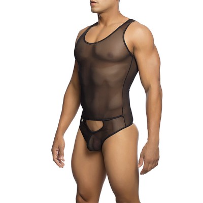 MOB - BODYSHEER PRETO TRANSPARENTE TAMANHO L/XL - D-243558 - Dona Pimenta