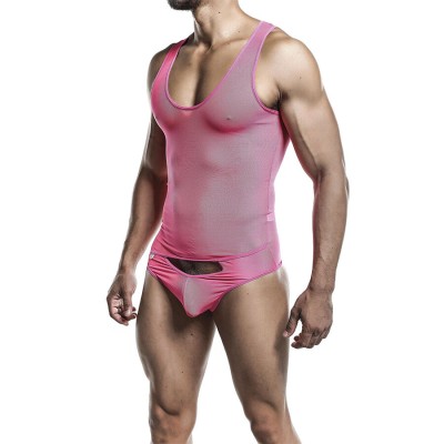 MOB - BODYSHEER ROSA TRANSPARENTE TAMANHO L/XL - D-243560 - Dona Pimenta