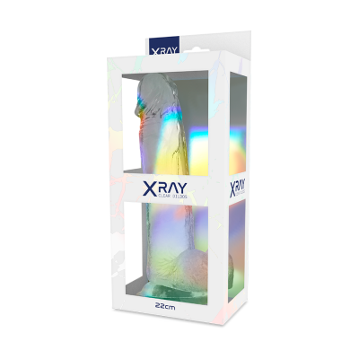 XRAY CLEAR DILDO REALISTA TRANSPARENTE 22CM X 4.6CM - D-224103 - Dona Pimenta