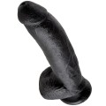 KING COCK 9" GALO PRETO COM BOLAS 22,9 CM - PD5508-23 - Dona Pimenta