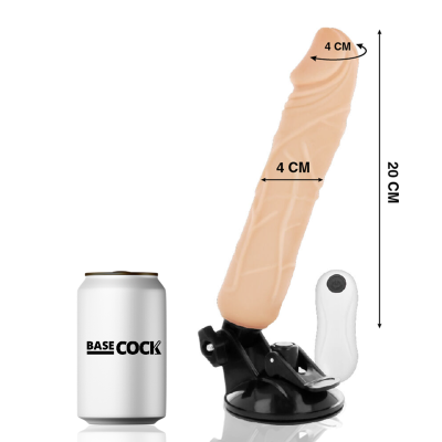 BASECOCK - VIBRADOR DE CONTROLE REMOTO NATURAL REALISTA 20 CM - D-223004 - Dona Pimenta