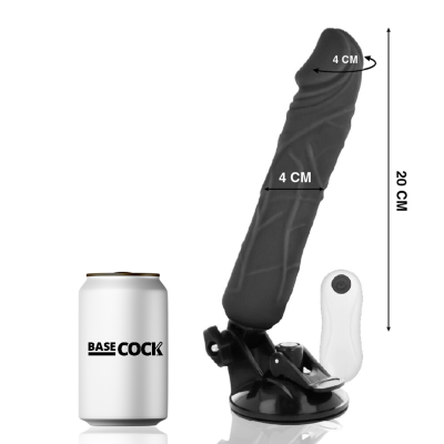 BASECOCK - VIBRADOR DE CONTROLE REMOTO NATURAL REALISTA 20 CM - D-223004 - Dona Pimenta