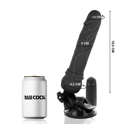 BASECOCK - VIBRADOR DE CONTROLE REMOTO NATURAL REALISTA BASECOCK 19,5 CM - D-223017 - Dona Pimenta