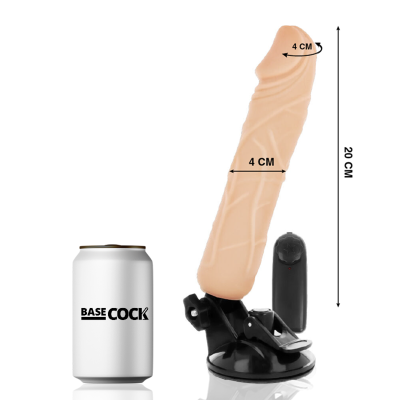 BASECOCK - VIBRADOR DE CONTROLE REMOTO NATURAL REALISTA 20 CM - D-223021 - Dona Pimenta