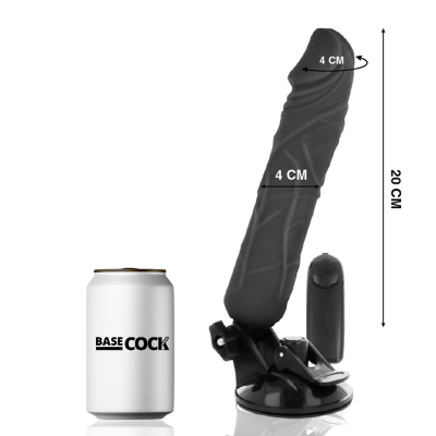 BASECOCK - VIBRADOR DE CONTROLE REMOTO NATURAL REALISTA 20 CM - D-223021 - Dona Pimenta