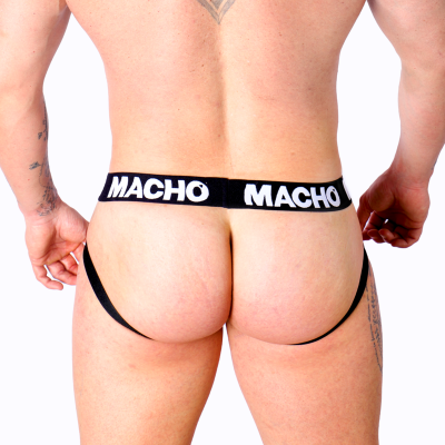 MACHO - MX25NC JOCK COURO PRETO S - D-233414 - Dona Pimenta