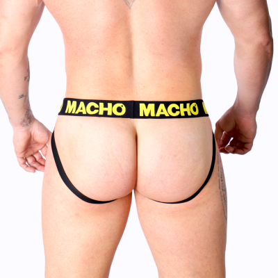 MACHO - MX25A JOCK LYCRA AMARELO S - D-238431 - Dona Pimenta