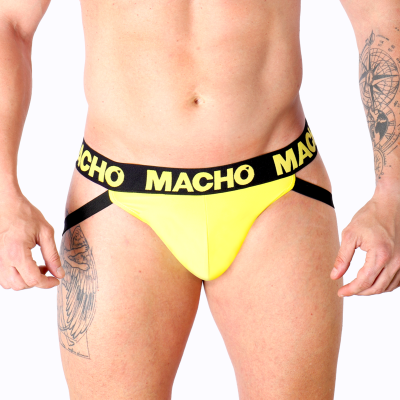 MACHO - MX25A JOCK LYCRA AMARELO S - D-238431 - Dona Pimenta