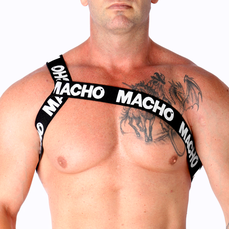 MACHO - ARNÊS ROMANO BRANCO S/M - D-239964 - Dona Pimenta