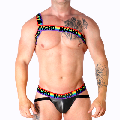 MACHO - ARNÊS ROMANO BRANCO S/M - D-239964 - Dona Pimenta