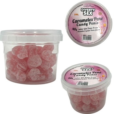 DIABLO PICANTE - 20 BALAS PARA PÉNIS COM SABOR DE GIN & TÓNICA - D-243997 - Dona Pimenta