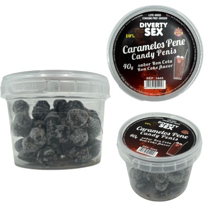 DIABLO PICANTE - 20 BALAS EM FORMATO DE PÉNIS COM SABOR DE GIN TÓNICA - D-243998 - Dona Pimenta