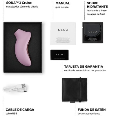 LELO - SONA 3 CRUISE MASSAGEADOR CLITÓRICO SÔNICO PRETO - D-245060 - Dona Pimenta