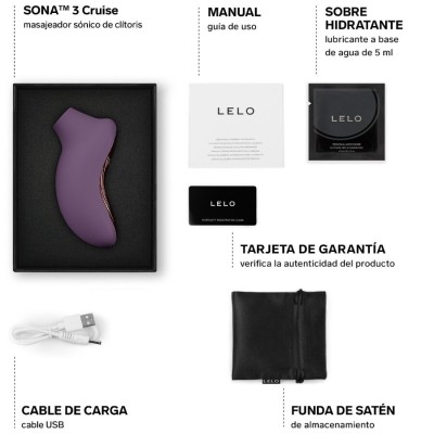 LELO - SONA 3 CRUISE MASSAGEADOR CLITÓRICO SÔNICO PRETO - D-245060 - Dona Pimenta
