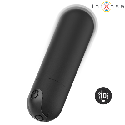 INTENSE - KAREN MINI VIBRATÓRIO BULLET RECARREGÁVEL PRETO - D-245063 - Dona Pimenta
