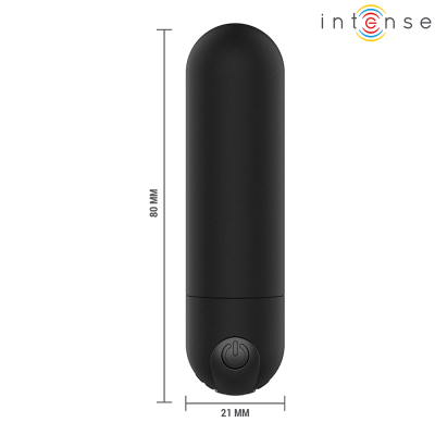 INTENSE - KAREN MINI VIBRATÓRIO BULLET RECARREGÁVEL PRETO - D-245063 - Dona Pimenta