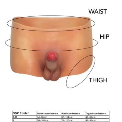 HIDDEN DESIRE - ALTER EGO BOXERSHOT COM PÉNIS 18 CM TAMANHO L - D-241494 - Dona Pimenta