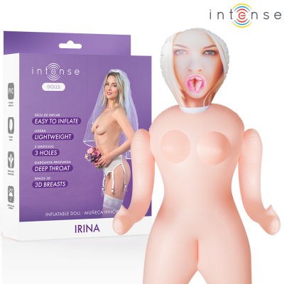 INTENSE DOLLS - BONECA INFLÁVEL IRINA COM TRÊS ORIFÍCIOS - D-244838 - Dona Pimenta