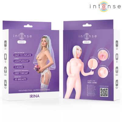 INTENSE DOLLS - BONECA INFLÁVEL IRINA COM TRÊS ORIFÍCIOS - D-244838 - Dona Pimenta