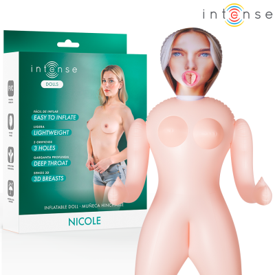INTENSE DOLLS - NICOLE BONECA INFLÁVEL COM TRÊS ORIFÍCIOS - D-244842 - Dona Pimenta