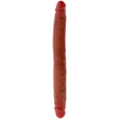 GET REAL - DILDO DE SILICONE DE DUAS PONTAS CARAMELO 35 CM - D-244989 - Dona Pimenta