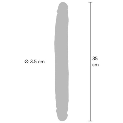 GET REAL - DILDO DE SILICONE DE DUAS PONTAS CARAMELO 35 CM - D-244989 - Dona Pimenta