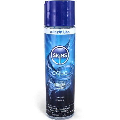 SKINS - AQUA LUBRIFICANTE À BASE DE ÁGUA 250 ML - D-244871 - Dona Pimenta