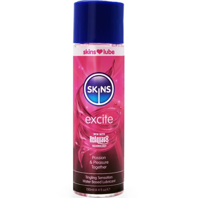 SKINS - EXCITE LUBRIFICANTE À BASE DE ÁGUA 130 ML - D-244872 - Dona Pimenta