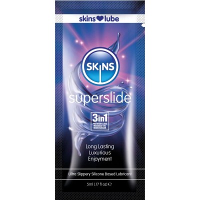 SKINS - SUPERSLIDE LUBRIFICANTE À BASE DE SILICONE, DOSE ÚNICA DE 5 ML - D-244888 - Dona Pimenta