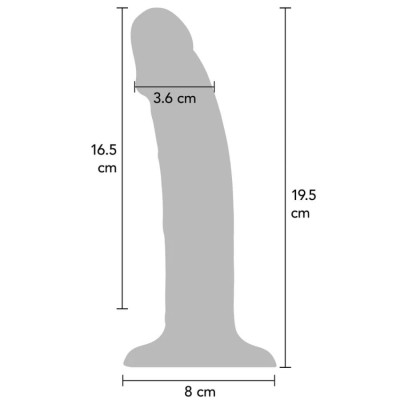 GET REAL - DILDO VIBRATÓRIO DE SILICONE REALISTA ROXO 19,5 CM - D-244987 - Dona Pimenta