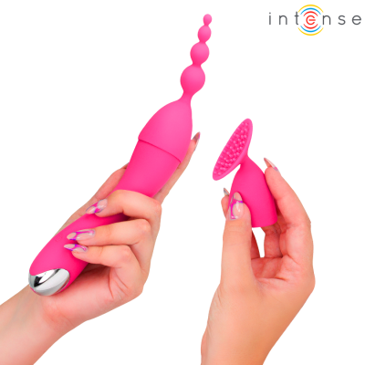 INTENSE - VIBRADOR CHER COM 20 PADRÕES E CABEÇAS INTERCAMBIÁVEIS - D-244828 - Dona Pimenta
