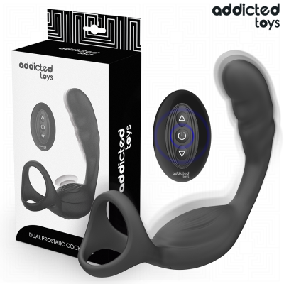 ADDICTED TOYS - ANEL PENIANO DUPLO PARA PRÓSTATA COM CONTROLE REMOTO - D-244820 - Dona Pimenta