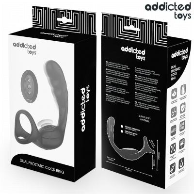 ADDICTED TOYS - ANEL PENIANO DUPLO PARA PRÓSTATA COM CONTROLE REMOTO - D-244820 - Dona Pimenta
