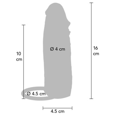 GET REAL - CAPA DE SILICONE PARA PÊNIS HIDRATADA CARAMELO 16 CM - D-244992 - Dona Pimenta