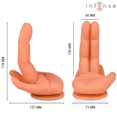 INTENSE - ESTIMULADOR DE PONTO G LEELA MÃO FLEXÍVEL 12,6 CM - D-244710 - Dona Pimenta