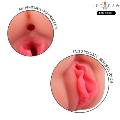 INTENSE DEEP TOUCH - MASTURBADOR RILEY COM DUPLA BOCA E VAGINA - D-244821 - Dona Pimenta