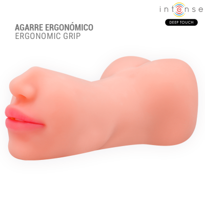INTENSE DEEP TOUCH - MASTURBADOR RILEY COM DUPLA BOCA E VAGINA - D-244821 - Dona Pimenta
