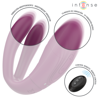 INTENSE - SANDRA ESTIMULADOR DE TOQUE E VIBRAÇÃO COM CONTROLE REMOTO - D-244819 - Dona Pimenta