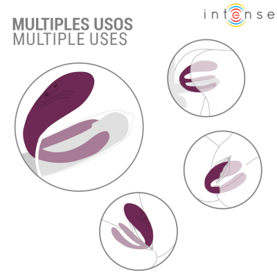 INTENSE - SANDRA ESTIMULADOR DE TOQUE E VIBRAÇÃO COM CONTROLE REMOTO - D-244819 - Dona Pimenta