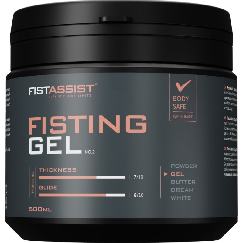 COBECO - FIST ASSIST FISTING GEL EXTRA GROSSO À BASE DE ÁGUA 500 ML - D-245053 - Dona Pimenta