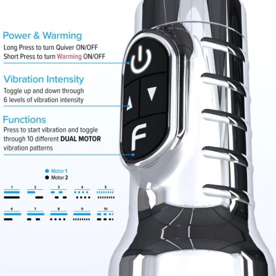 FLESHLIGHT - QUIVER MASTURBADOR VAGINAL VIBRATÓRIO RECARREGÁVEL - D-245090 - Dona Pimenta