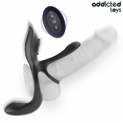 ADDICTED TOYS - DOBLE ANILLO PARA EL PENE CON ESTIMULADOR DE CLÍTORIS - D-245121 - Dona Pimenta